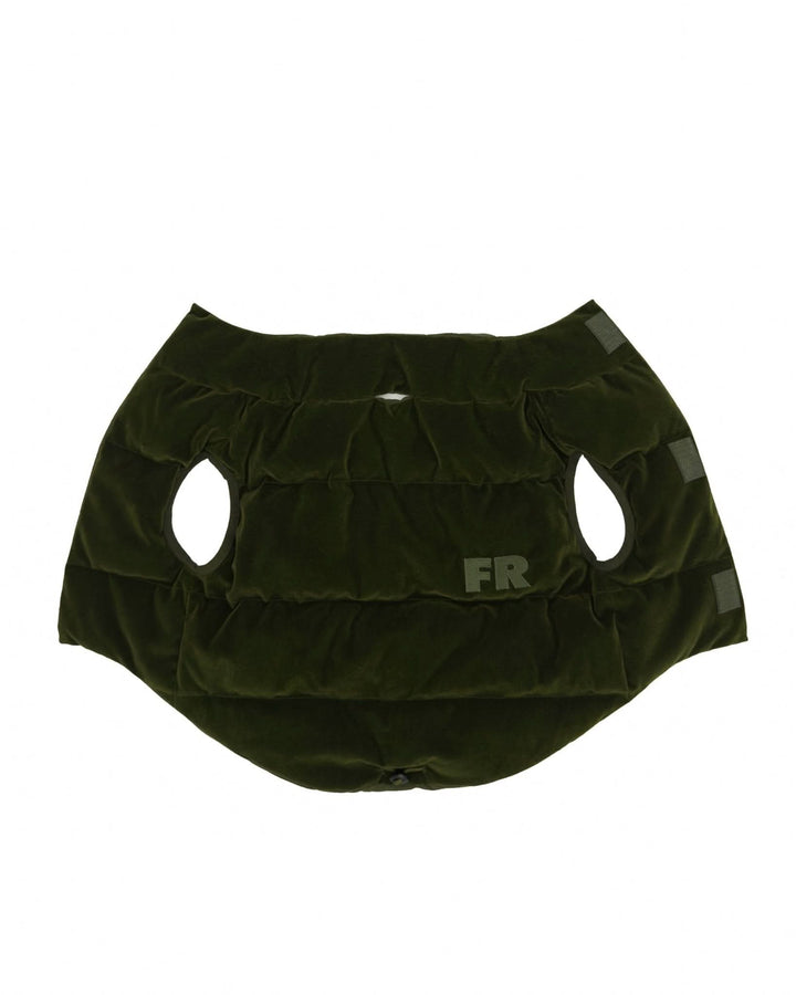 The Lucky Reversible Puffer - Olive Vest | FurReal Studios