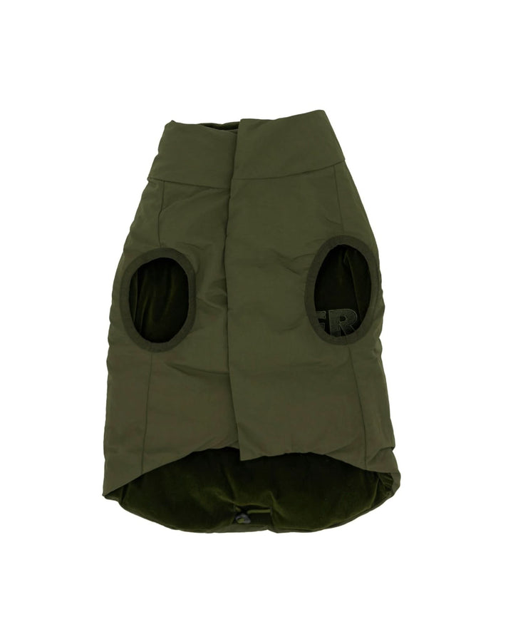 The Lucky Reversible Puffer - Olive Vest | FurReal Studios