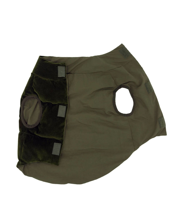 The Lucky Reversible Puffer - Olive Vest | FurReal Studios