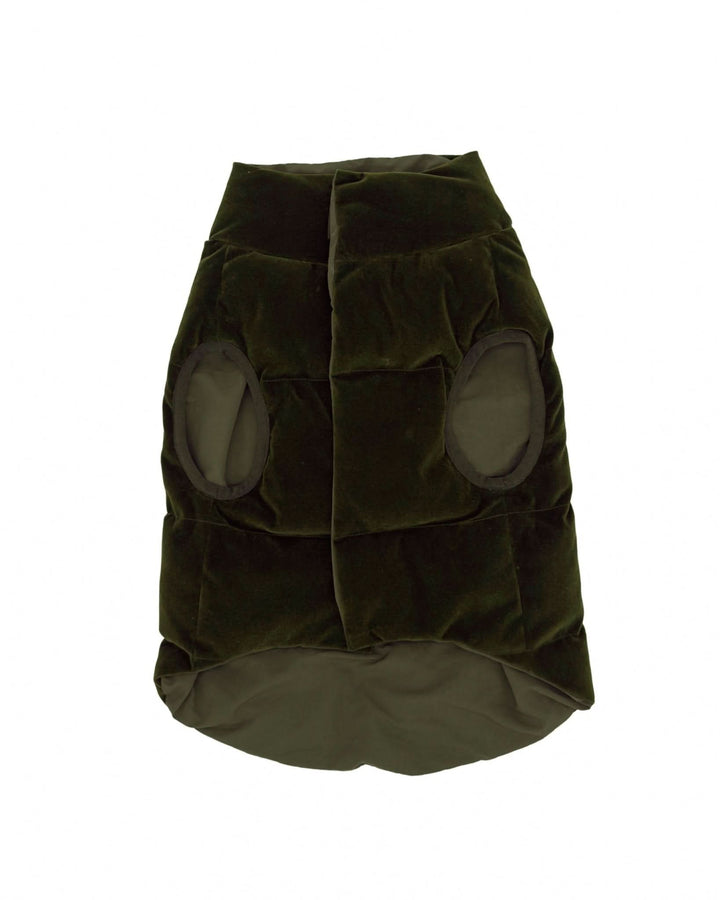 The Lucky Reversible Puffer - Olive Vest | FurReal Studios