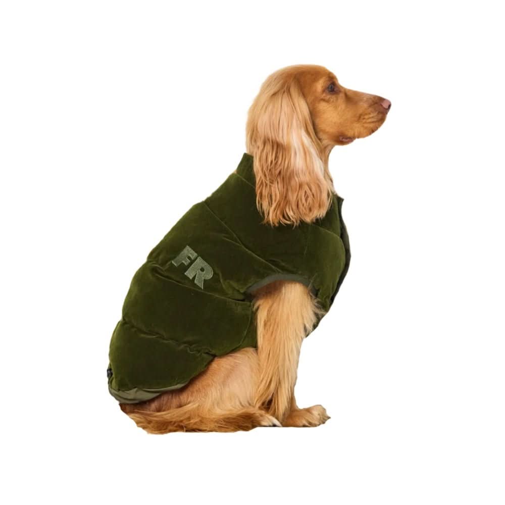 The Lucky Reversible Puffer - Olive Vest | FurReal Studios